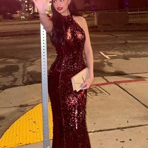 SOLD! Zara Red Sequin Gown